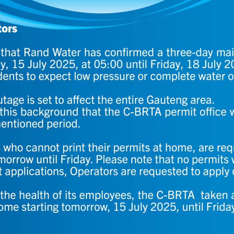2025 Water Head Office Outage website banner 2000 X 787